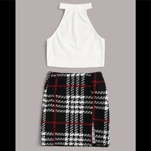 Halter skirt set